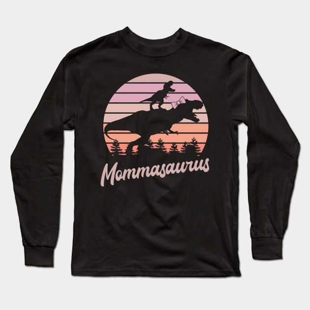 Mommasaurus T-Rex Dinosaur Long Sleeve T-Shirt by ryanjaycruz